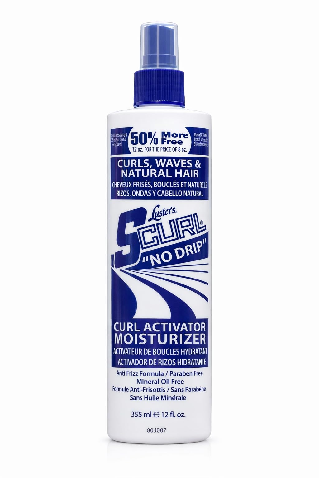 SCurl No Drip Curl Activator Moisturizer 12oz / 355ml BONUS – Hydrating Curl Activator for Natural & Texturized Hair with Argan Oil & Olive Oil – Anti-Frizz, Paraben Free Hair Moisturizer