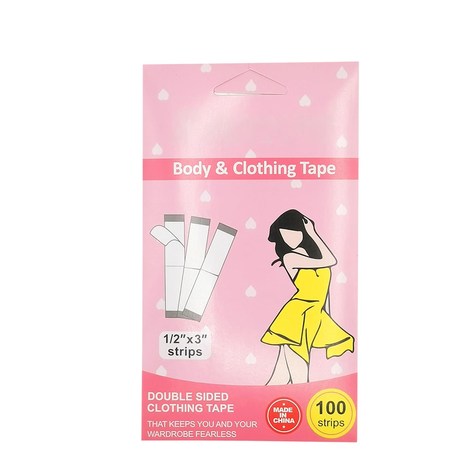 Photo 1 of Kelyva Clear Fashion Tape for Women, 100 Strips
