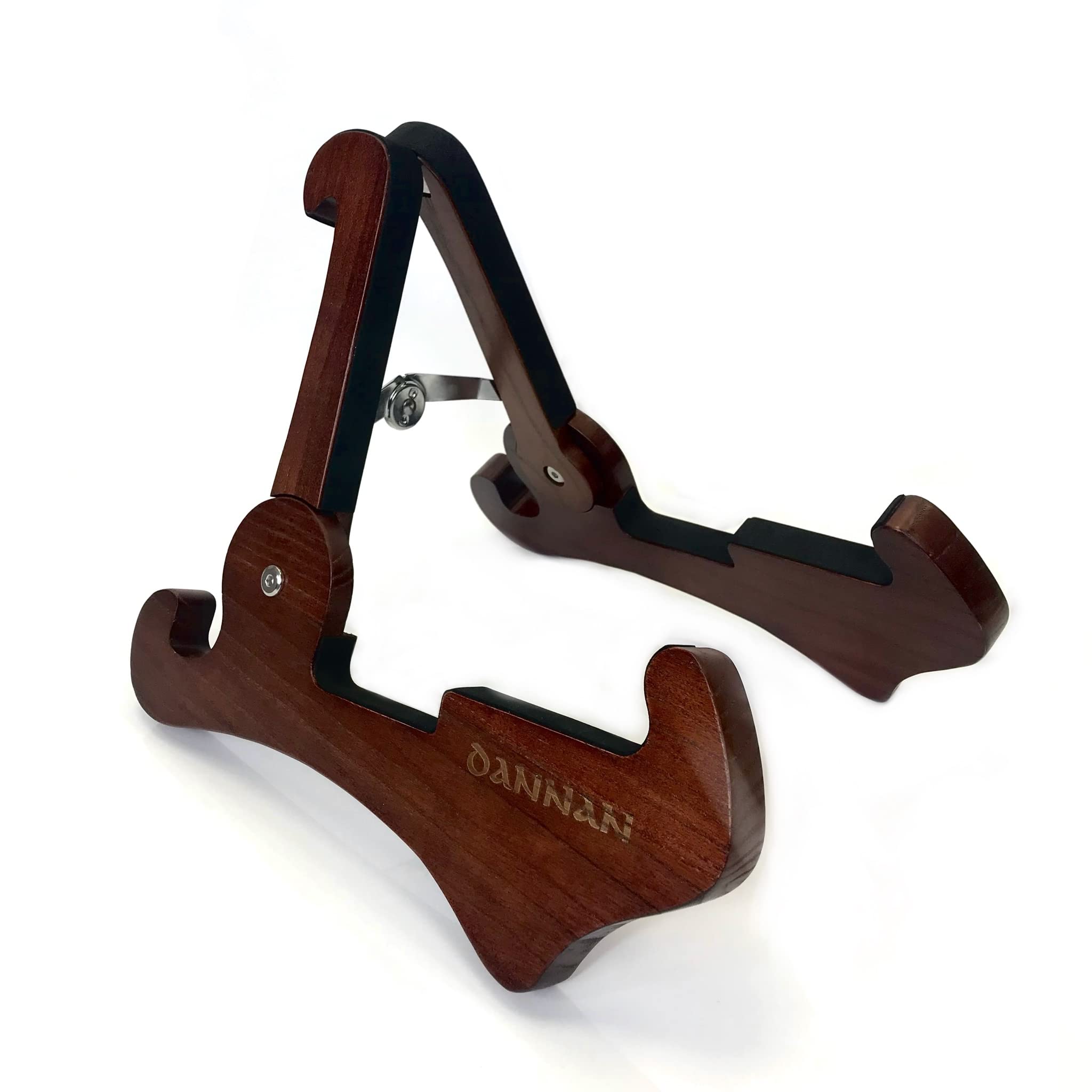 1to1 Music Foldable Brown Wooden Guitar Stand by Dannan