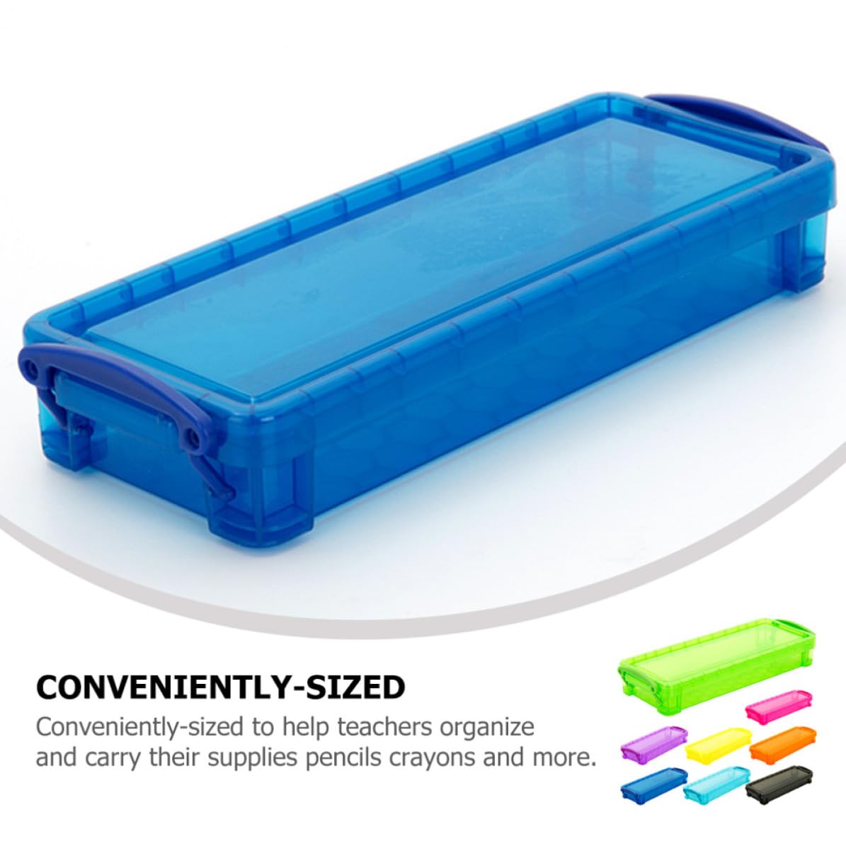 8pezzi Astuccio Trasparente per Matite Organizer Grande Capacità per Penne Portapenne Multiuso con Coperchio Sicuro Contenitore per Cancelleria da Ufficio e Scuola