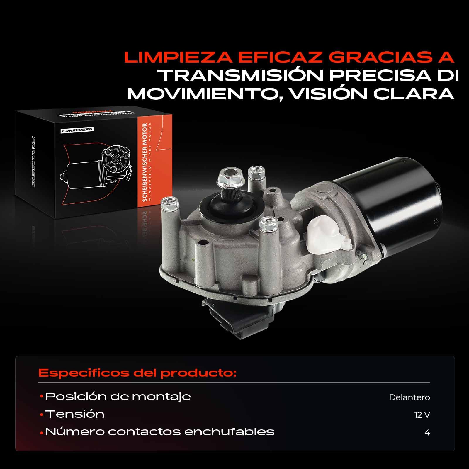 Frankberg Motor limpiapardelisas Compatible con Grand Scénic II JM0/1 1.9 dCi 1.6 1.5 dCi 2005-2009 Replace# 579735,7701056003