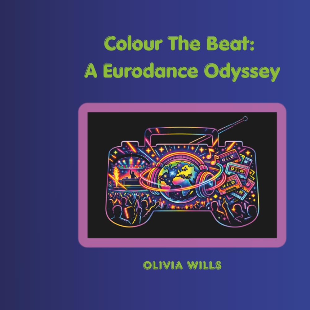 Colour the Beat: A Eurodance Odyssey: A nostalgic neon colouring journey through 90s dance, rhythm, and retro rave energy