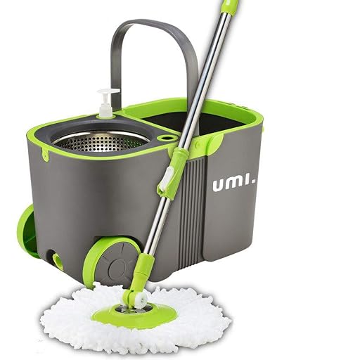 UMI Stainless Steel Self-Wringing Microfibre Spin Mop System