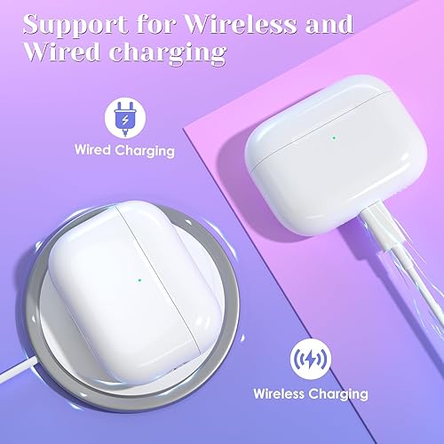 Miniatura 4 de Funda de carga inalámbrica compatible con AirPods Pro 3, puerto de carga tipo C para AirPod Pro 3, funda de carga con botón de sincronización de