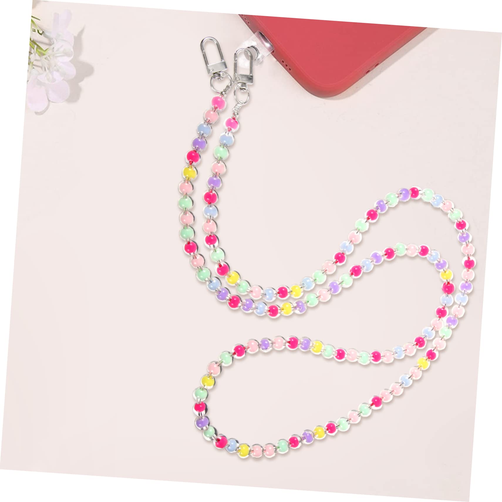 Gadpiparty 2 Piezas hebilla de cadena de teléfono móvil llavero pulsera cordón USB accesorios moviles accesorios para moviles Los telefonos correa de llavero cordón de el plastico