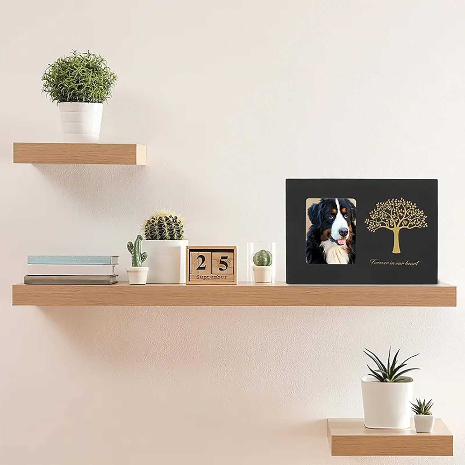Dog Urn for Ashes,Cremation Funerary Casket, with Photo Frame and Angel Cat Statue, Waterproot & Moisture- Proof, for Loss Pet Memorial Remembrance and The Perfect Resting Place.