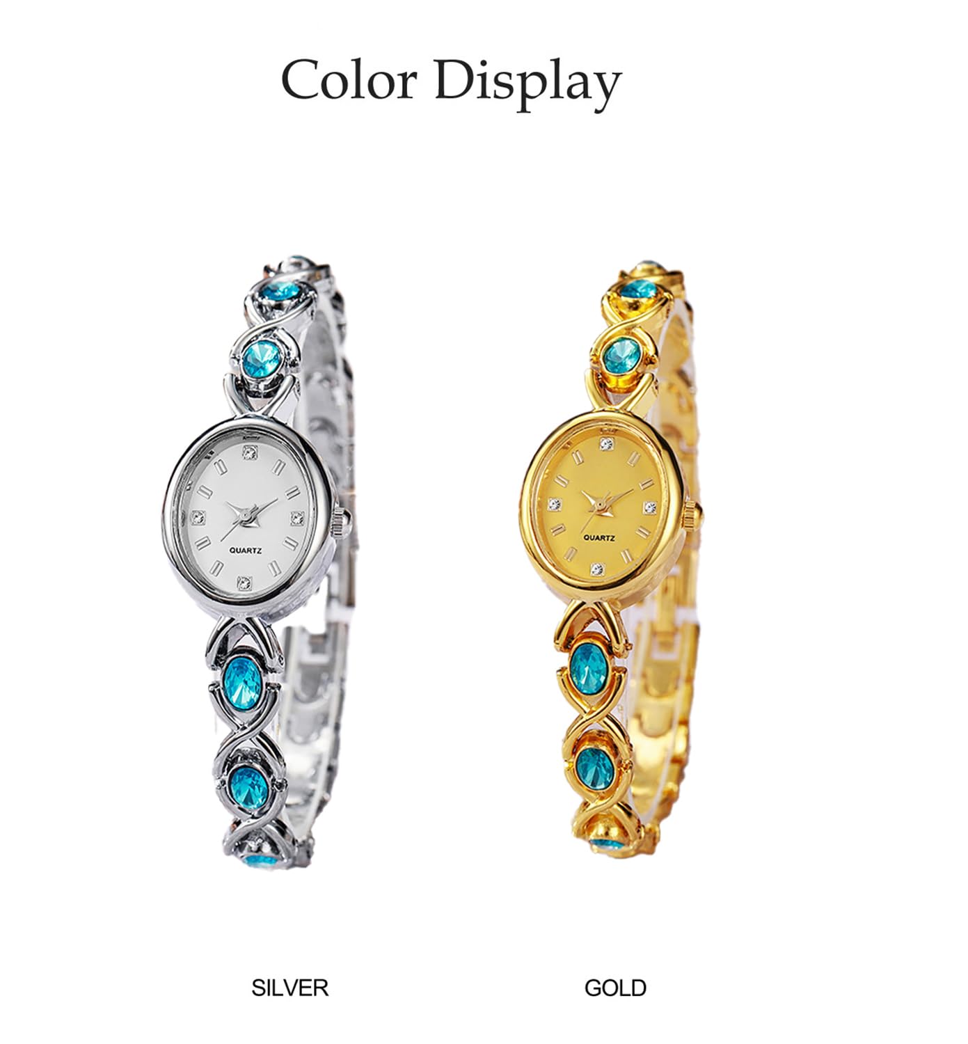 Reloj de cuarzo para mujer, pequeño, vintage, esfera ovalada, resistente al agua, reloj de mesa