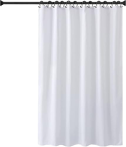 Miniatura 6 de Splash Home Omega - Ganchos decorativos para cortina de ducha, anillos enrollables y aluminio resistente al óxido, gancho doble para cortinas de