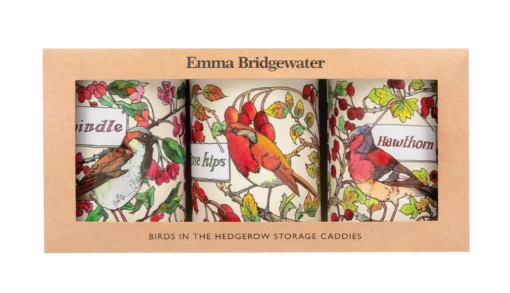 Emma Bridgewater - Birds in Hedgerow set of 3 round caddies 330 x 120 x 160mm