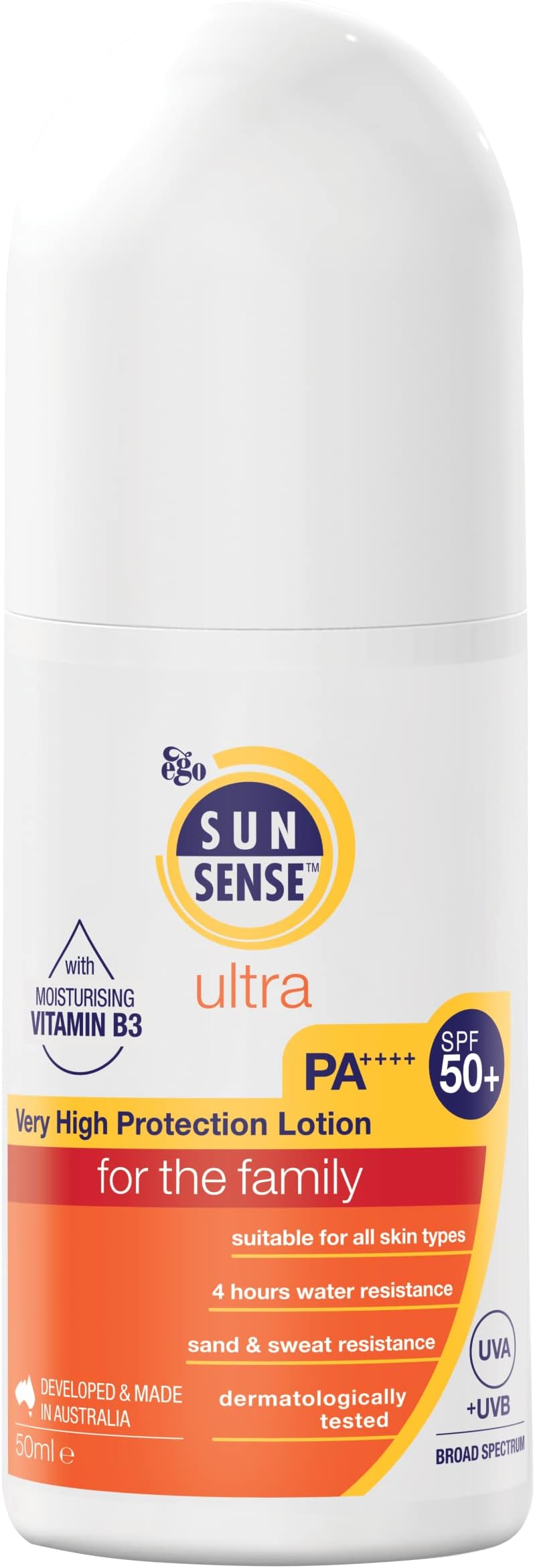 SunSense Ultra SPF50+, Body Sunscreen, clear, 50 ml (Pack of 1)