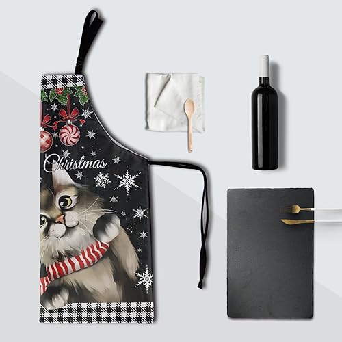 Miniatura 8 de Giwawa Delantal unisex resistente de 33 x 28 pulgadas con 2 bolsillos, delantales de cocina adecuados para barbacoa, parrilla, dibujo, corte de pelo