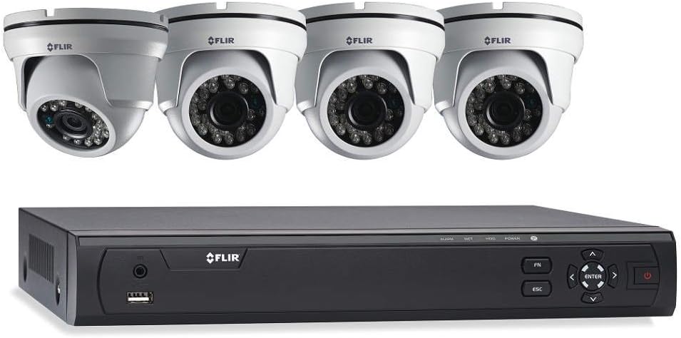 FLIR MPX HD-CVI Bundle 4CH, 1T DVR w/ 4 Cameras 1.3MP IR Domes M3104E1A4