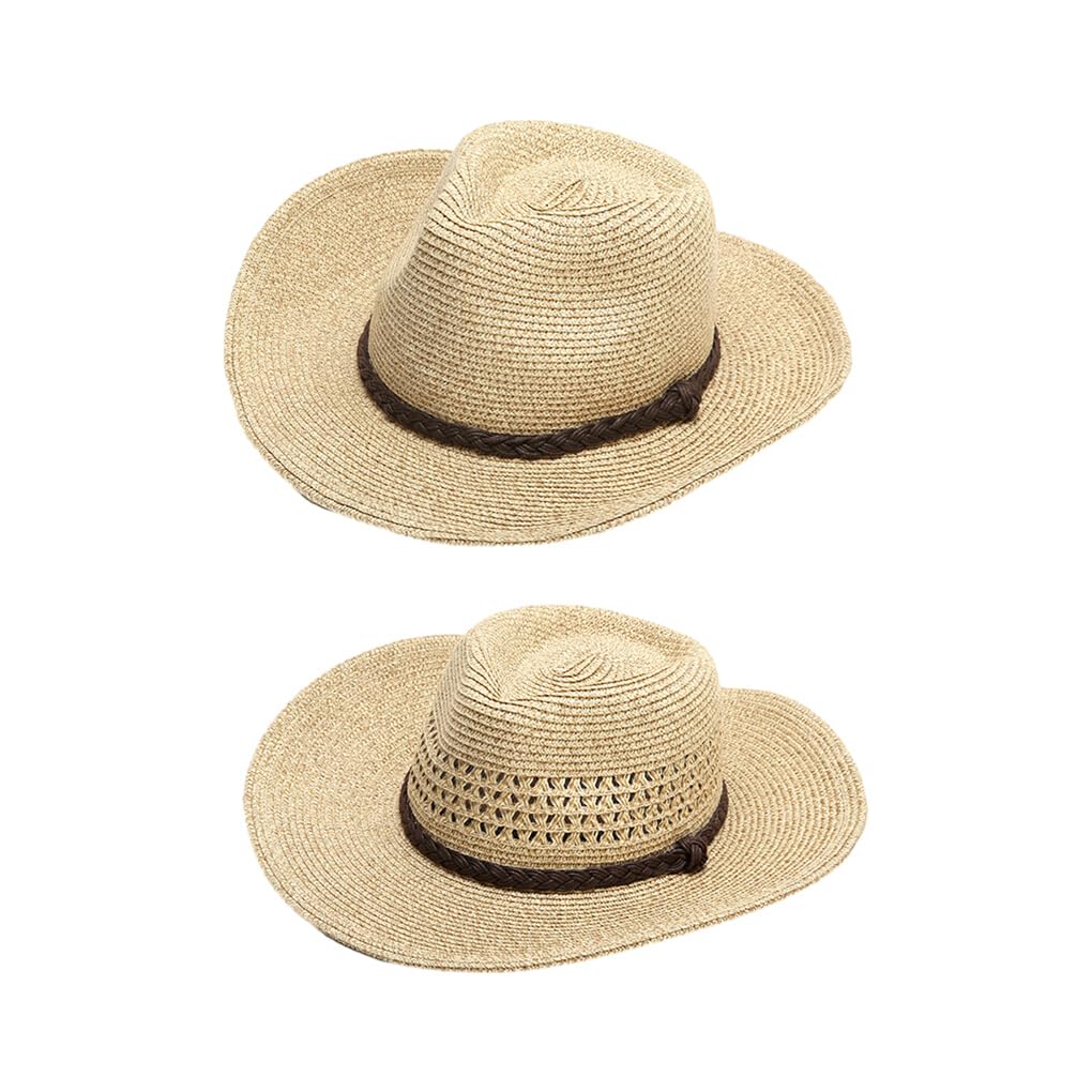 Restez protégé et confortable léger hommes grande taille chapeau de soleil papier large bord plage pliable casquette homme chapeau de paille