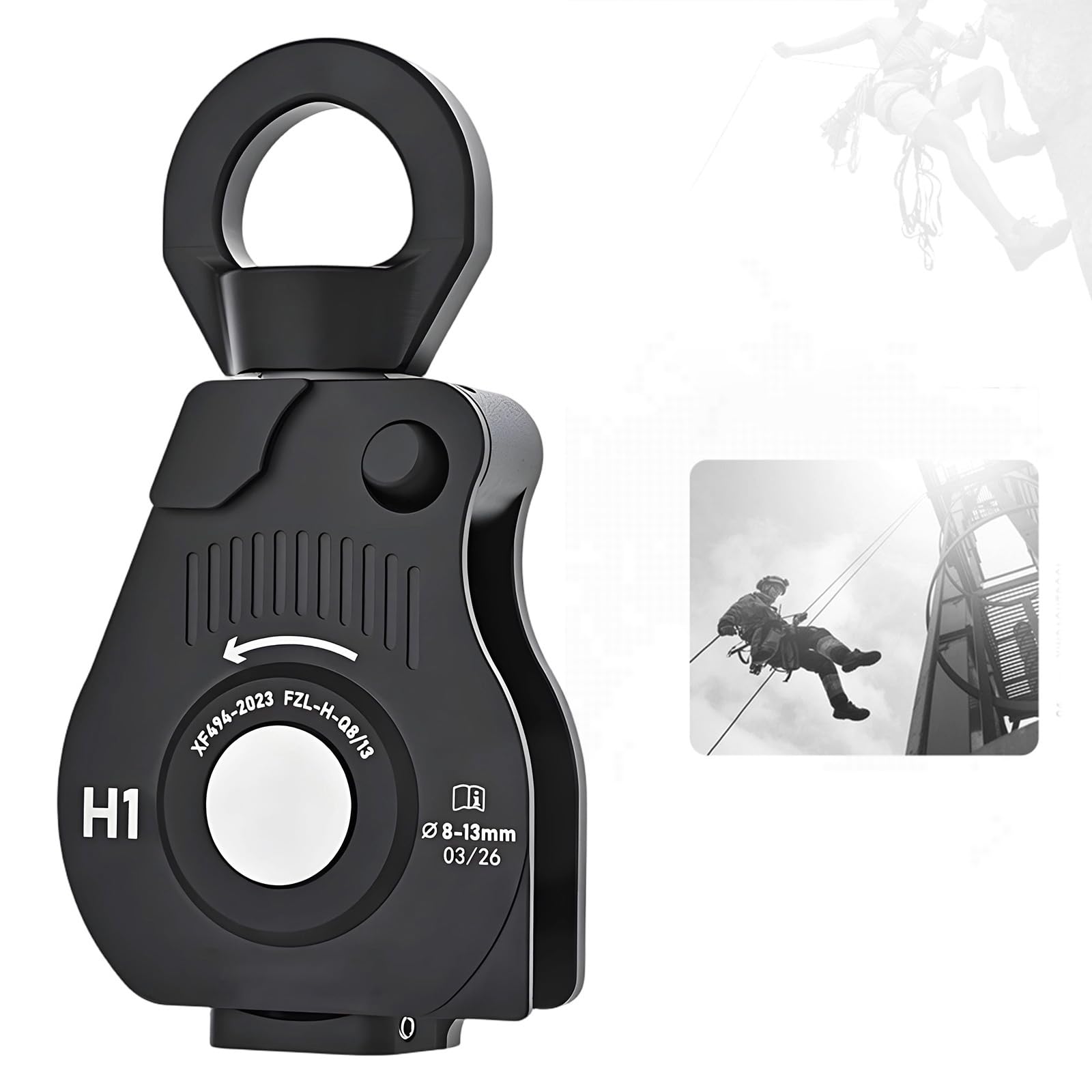 Retractores de cuerda de rotación omnidireccional, carrete de cuerda asistido eléctrico para escalada al aire libre y trabajo a gran altitud, elevador automático