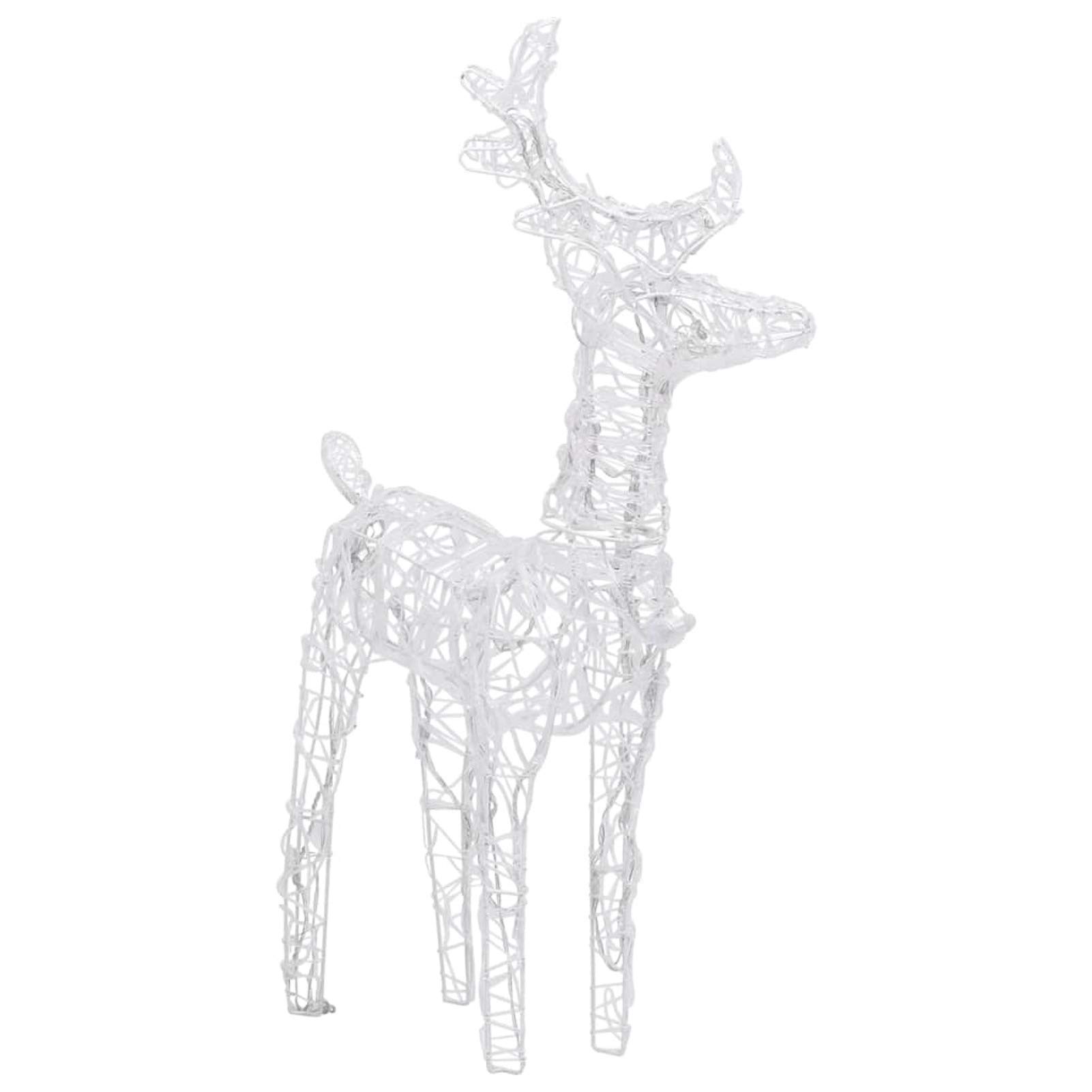 Decorazione Natalizia Renne e Slitta 160 LED 130 cm in Acrilico,Decorazioni Natalizie Renne,Renne Natalizie da Esterno-328520