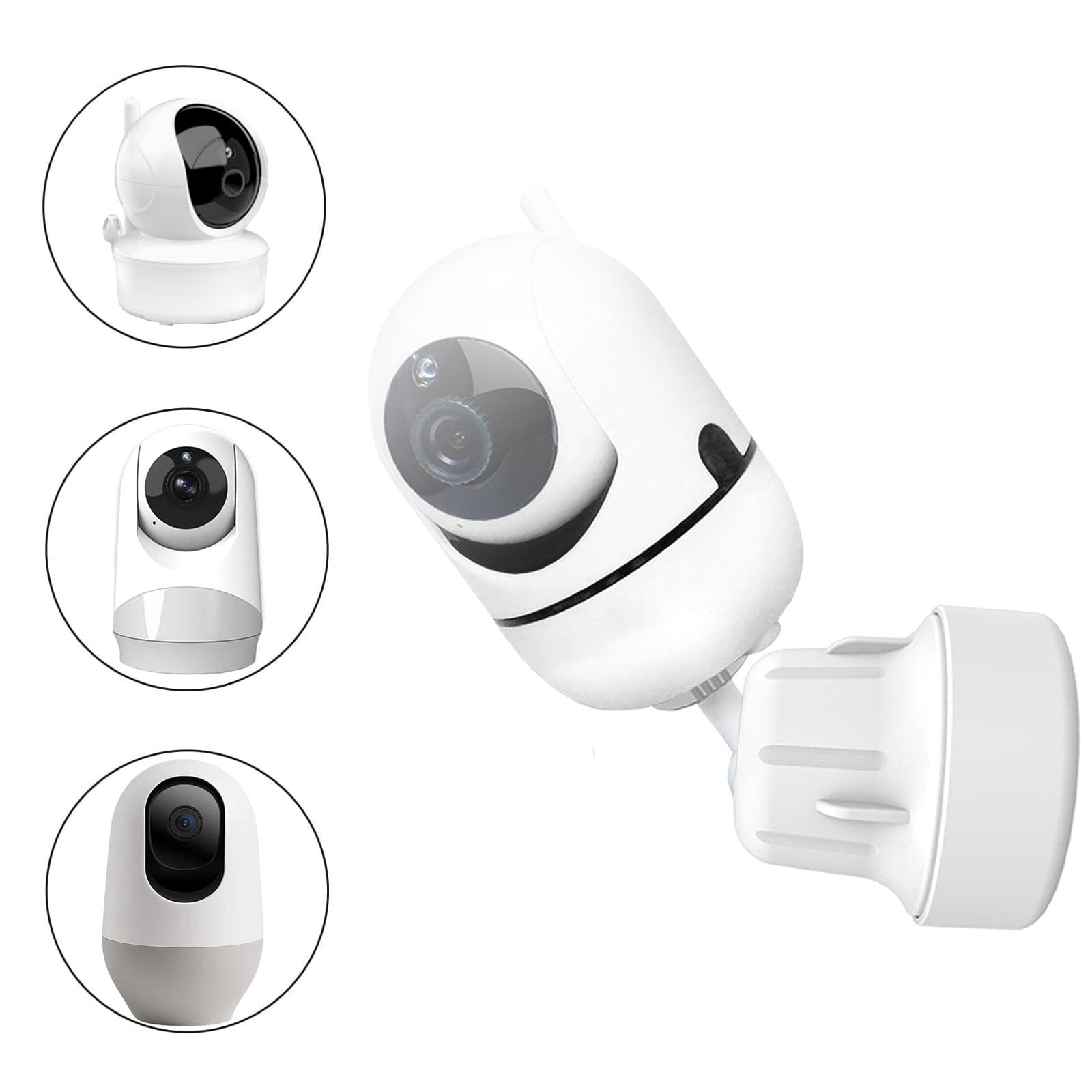 Derebir Adjustable Baby Monitor Wall Mount Compatible with Hellobaby, iFamily, OKAIDI, Blemil, ANMEATE, Nooie, for HelloBaby HB6550/HB6560/HB65/HB66/HB6339, 1/4 Thread Connection, Camera Not Included