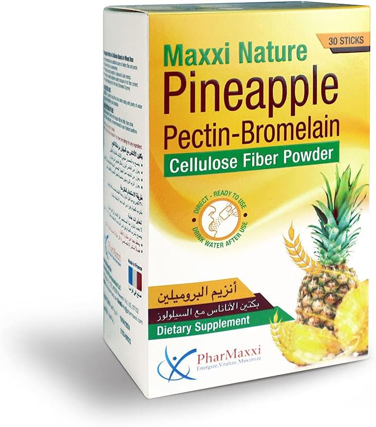 Maxxi Nature Pineapple Pectin Bromelain Powder 30s