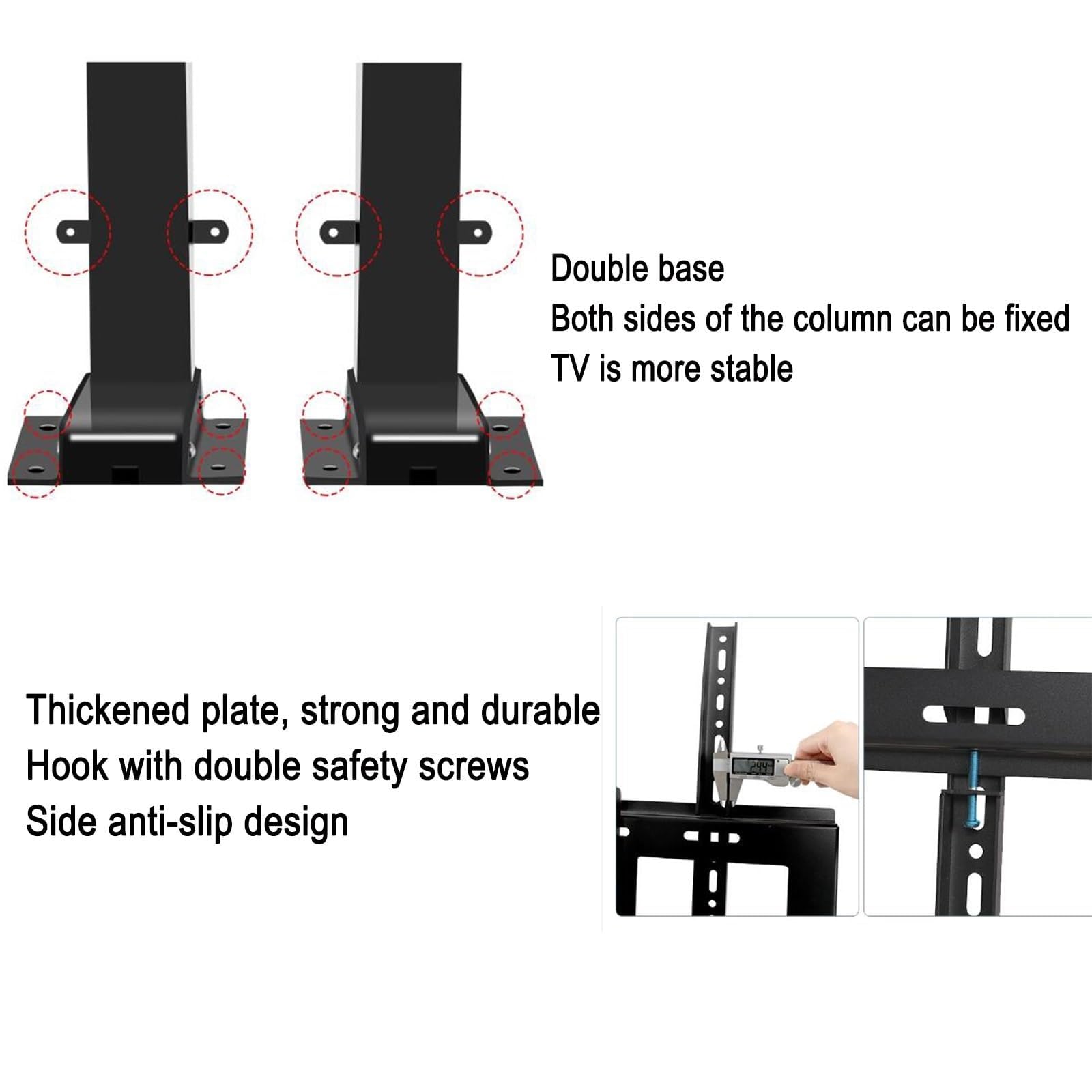 Elevador Eléctrico para TV con Control Remoto - Soporte De Suelo Ajustable De Doble Columna, Soporte Motorizado para TV, Soporte Elevador Eléctrico Telescópico
