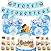 Oktoberfest Party Decorations Set-Miotlsy Oktoberfest Birthday Party Supplies Jarra de Cerveza de Papel de Aluminio de Feliz Cumpleaños Oktoberfest Flag Banners Set para niños Suministros
