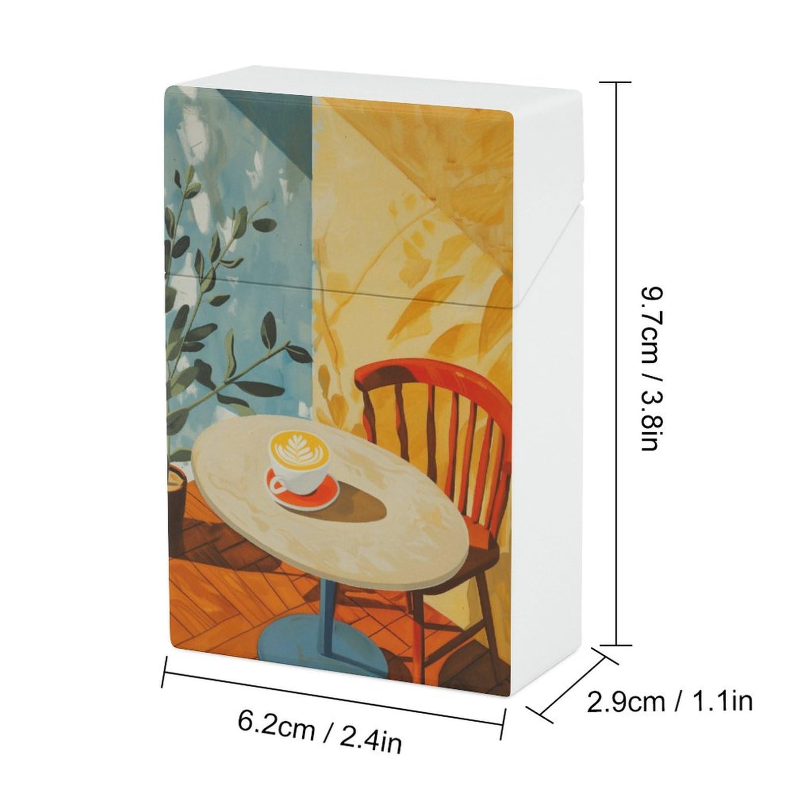 Amazon.com: Vintage Coffee Cigarette Case Beautiful Table Plastic Cigarette  Pocket Holder Flip Open Cigarette Protective Cover Storage Box : Health &  Household
