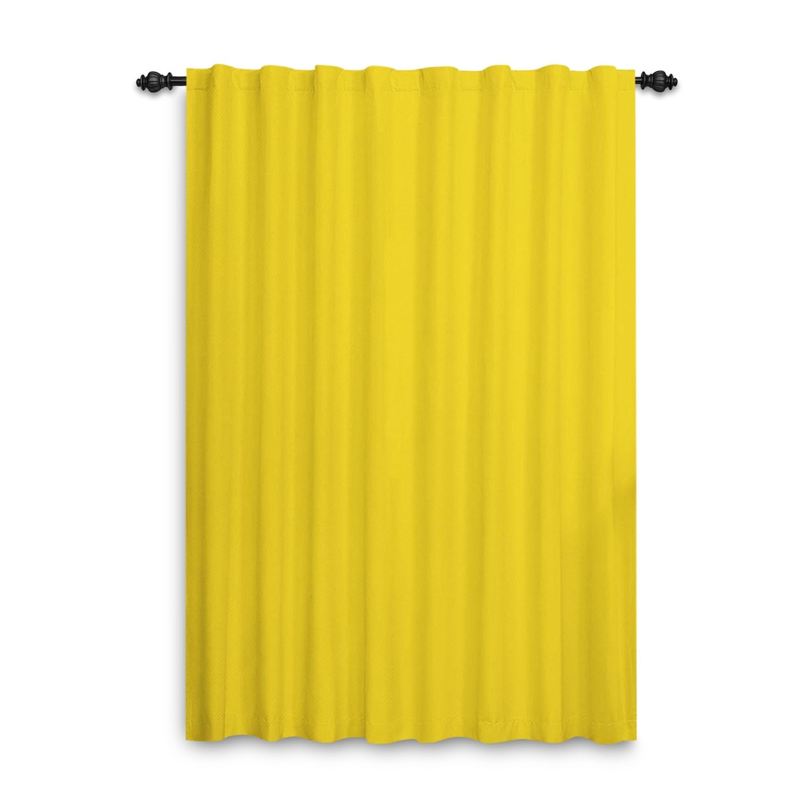 ggaimwf Window Curtains Yellow Modern Decorative Curtains Solid Coloured for Living Room Kids Nursery Bedroom Dining Room Door Curtain Inside Home Decor Room Divider Tab Top 135x245cm 1 Panel