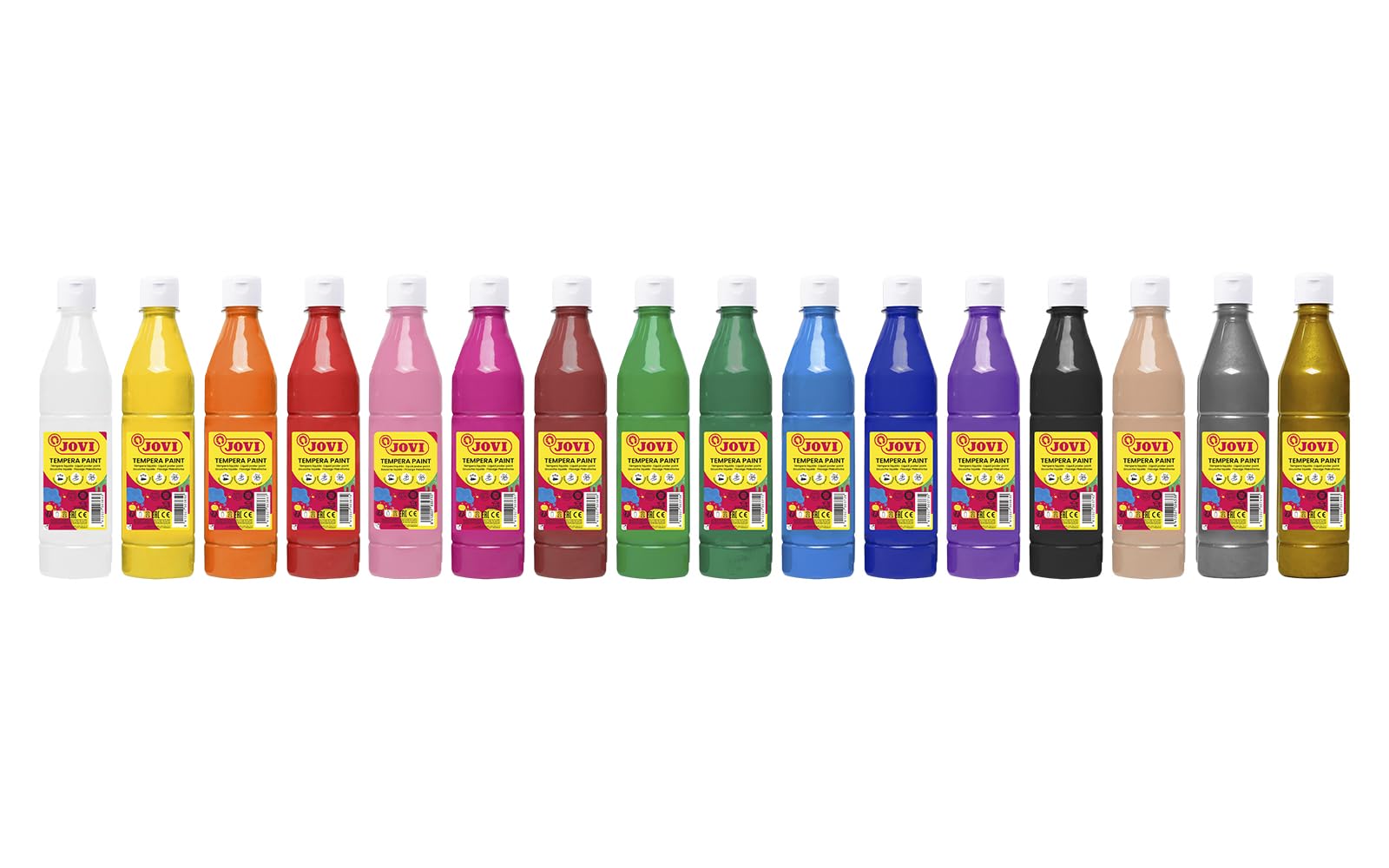 Jovi- Témpera líquida, Color bermellón, 500 ml (Paquete de 1) (07) | Pintura a base de ingredientes naturales, Fácil de lavar, Sin gluten