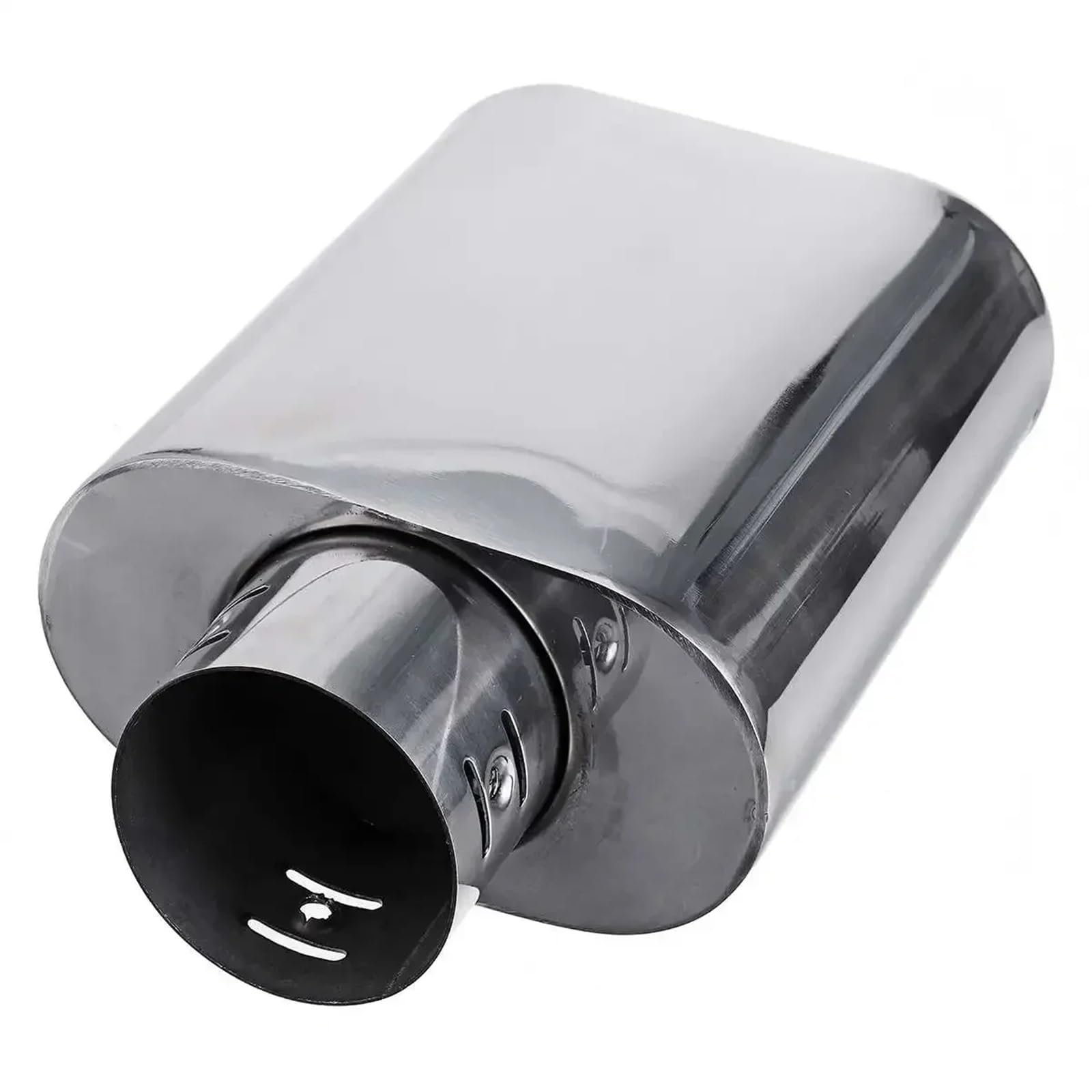 Auto Tubo di Punta di Scarico Per BMW Per Benz Per Audi 60mm Universal Car Chrome Flat Acciaio Inox Terminale Scarico Tubo Rivestimento Tubo Scarico Kit Corpo