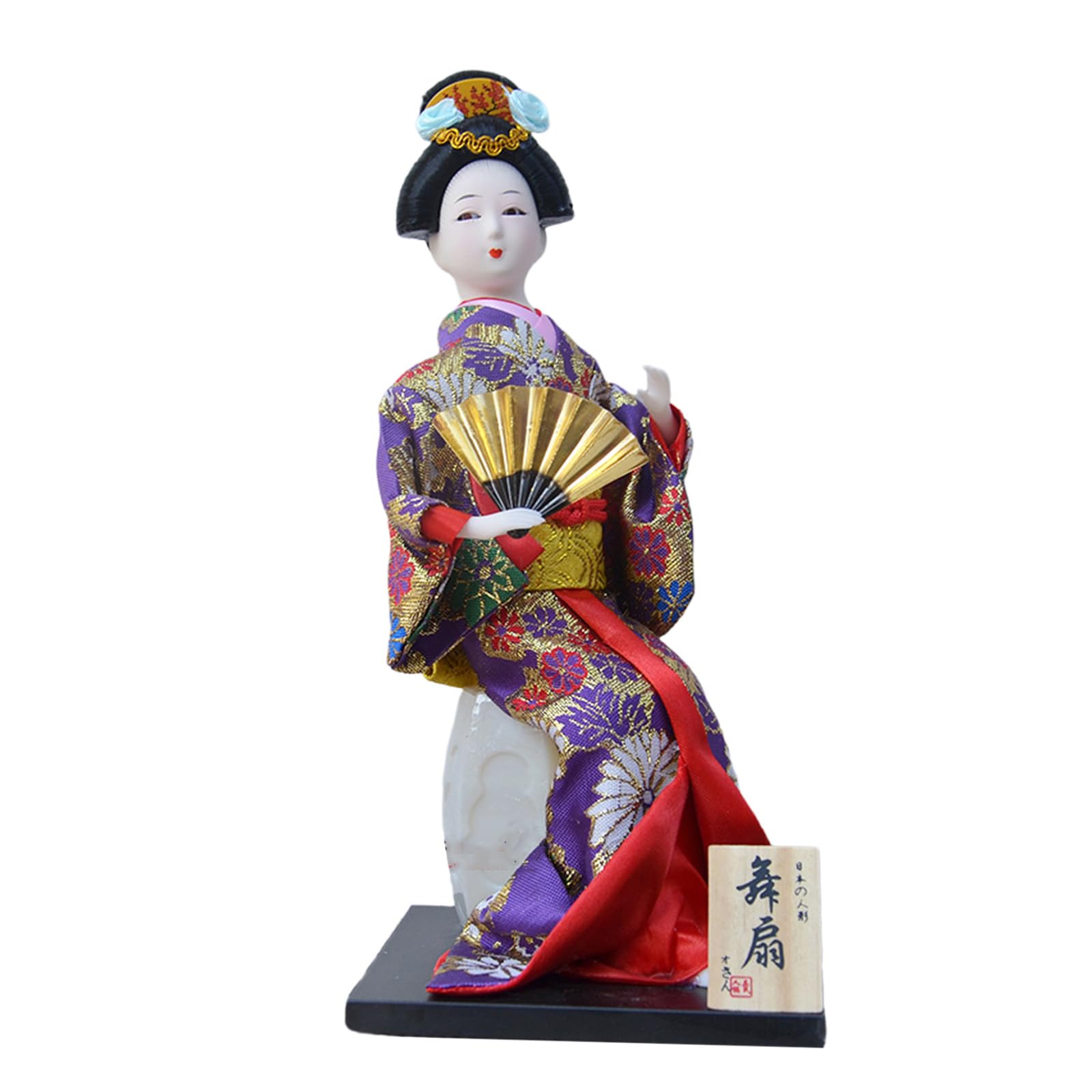 Figurine de geisha haut de gamme de 30 cm, décoration de restaurant en kimono japonais de soie