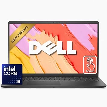Dell 15.6" FHD Touchscreen Laptop, 13th Gen Intel Core i5 10-Core, Turbo up to 4.6GHz, 8GB DDR5 RAM, 256GB SSD, Win 11, WiFi-6, Long Battery Life, for Business & Study