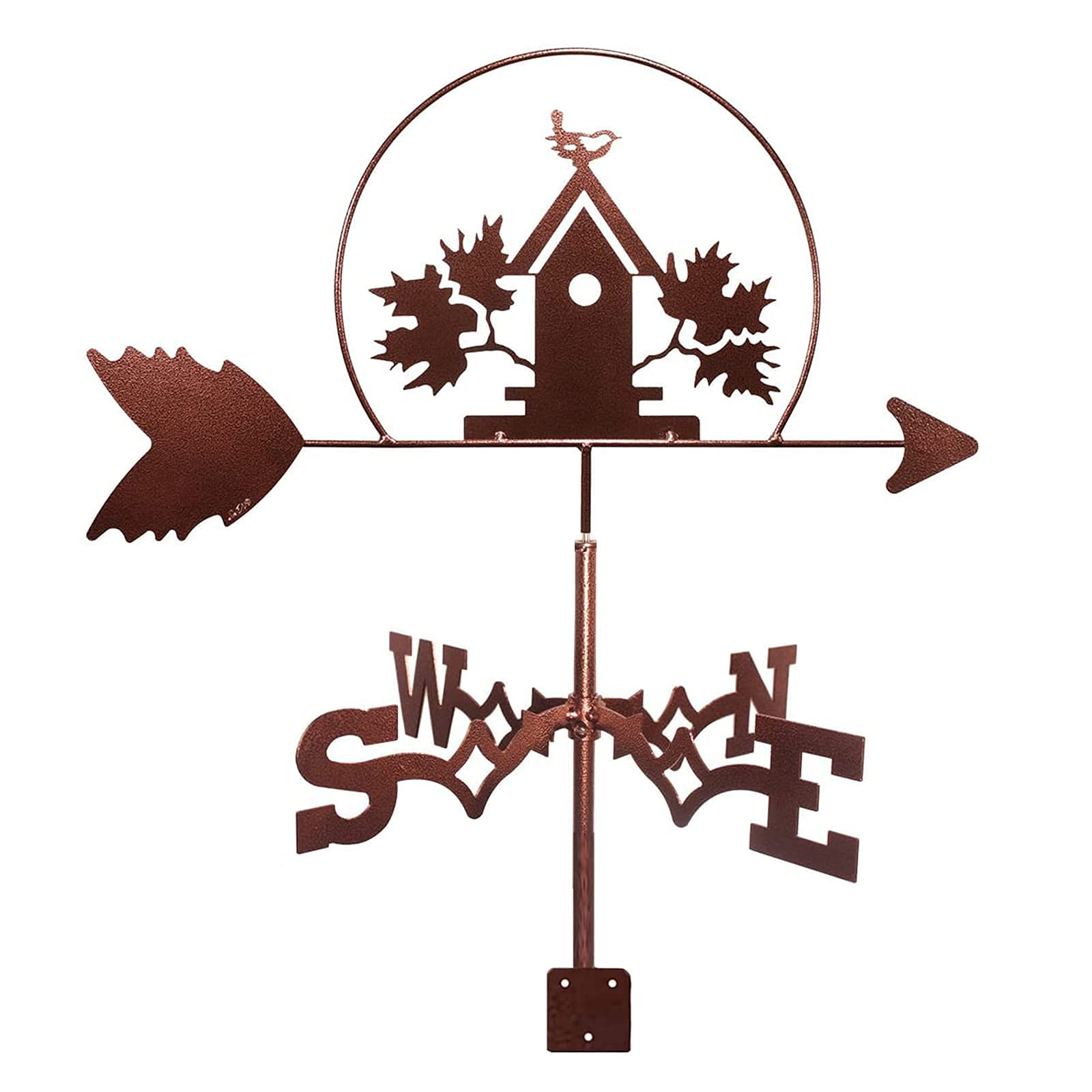 TAXXII wind vane Weathervane With Roof Mounted Wind Vane For Yard Retro Metal Garden Creative Direction Indicator Stainless Steel for Farm Home Weathercock Me