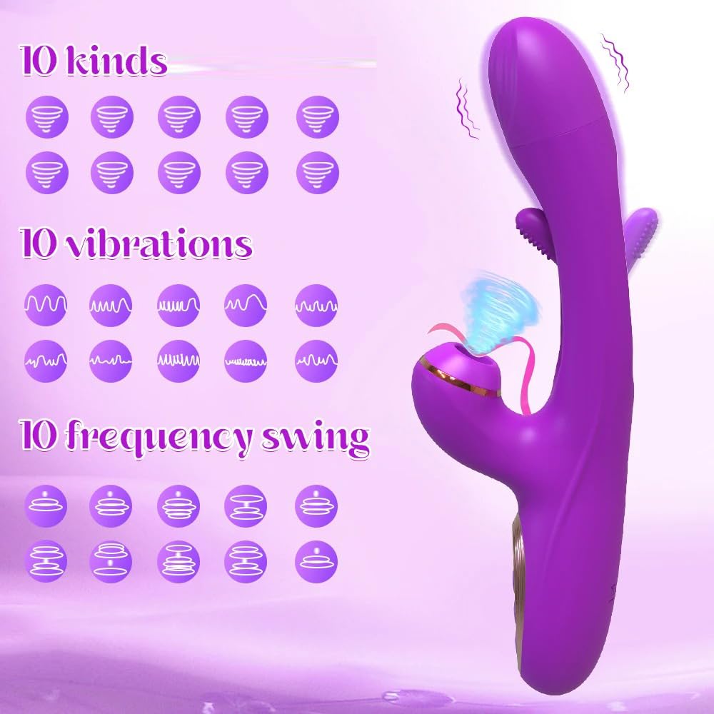 Vibratore Vibratore per accarezzare il coniglio Per Donne G-Spot Tapping Clitoride Massaggio per clitoride Potente modalità multipla Giocattolo del sesso Articoli per donne Per Adulti Vibratore