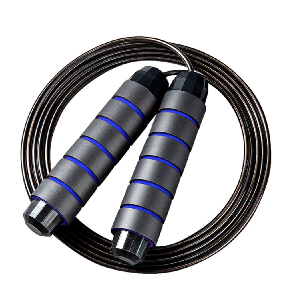 Skakanka Skakanki Regulowane Skakanki, Stalowe Łożysko Kulkowe, Skakanka, Gładsza Bez Splątania, Miękki Uchwyt Skakania na Skakance (Color : Blauw)