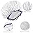 Aquior Shower Cap, Shower Cap for Women Reusable Waterproof, Large Bath Hair Cap for All Hair Lengths, Ladies, Men and Kids (White)