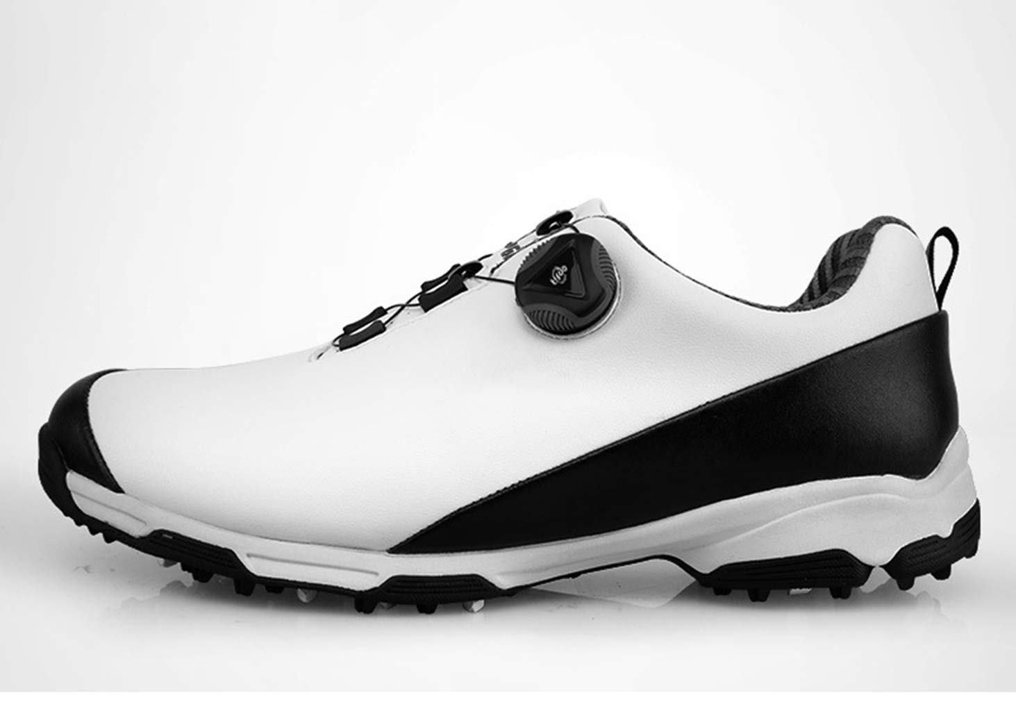 PGM Chaussures de Golf Imperméables pour Hommes, Chaussures de Golf Respirables Anti-dérapage avec Système de Dentelle