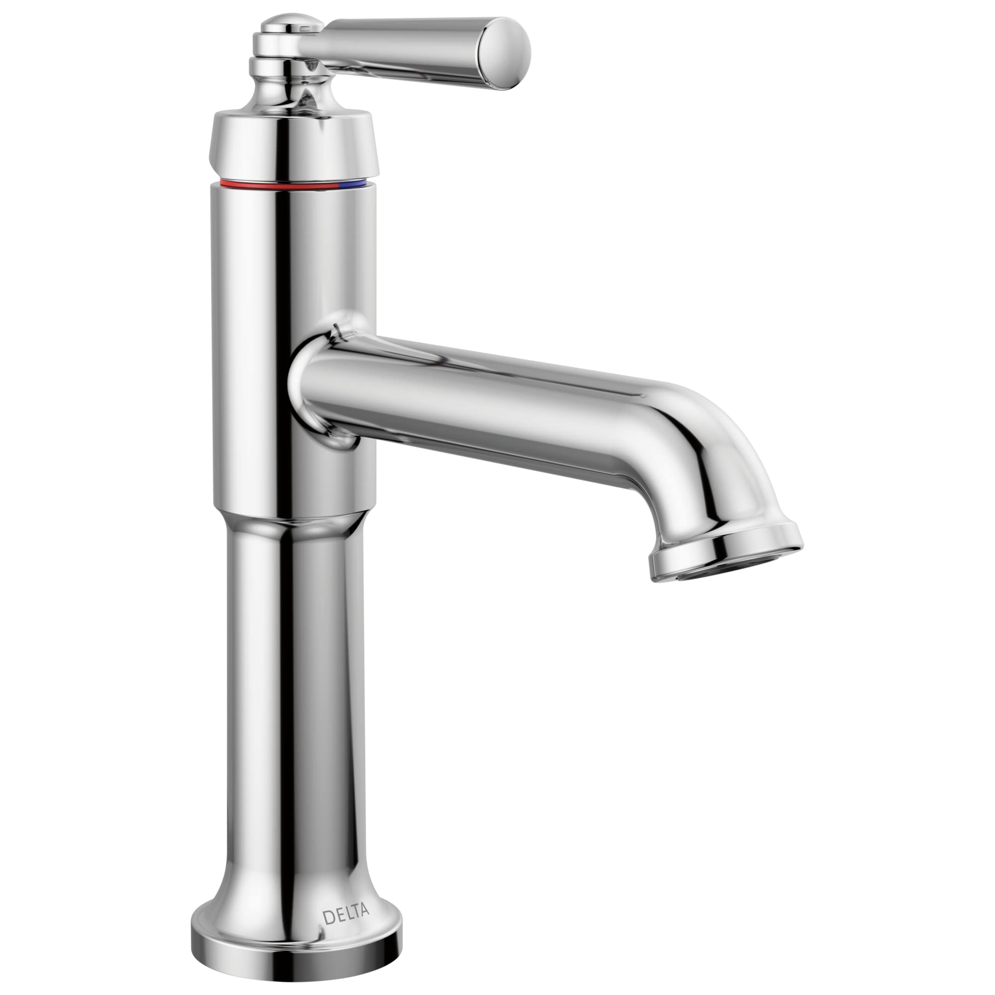 DeltaFaucet Saylor Single Hole Bathroom Faucet, Single Handle Bathroom Faucet Chrome, Bathroom Sink Faucet, Diamond Seal Technology, Drain Assembly, Chrome 536-MPU-DST