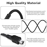 Vista 4 de UC-E4 Cable USB de transferencia de fotos compatible con Nikon D40 D50 D60 D70 D70S D80 D90 D100 D200 D300 D300S D610 D700 D3000 D3100 D7000 D1x D1x