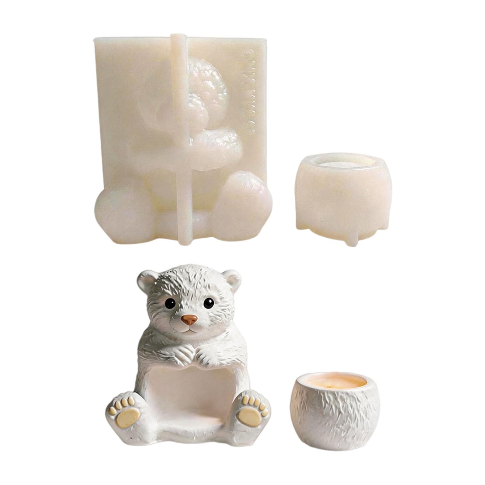 Zeiwohndc Multicolor Bear Silicone For Handmades Soap, And Resin Art Decor Artistic Bear Cast