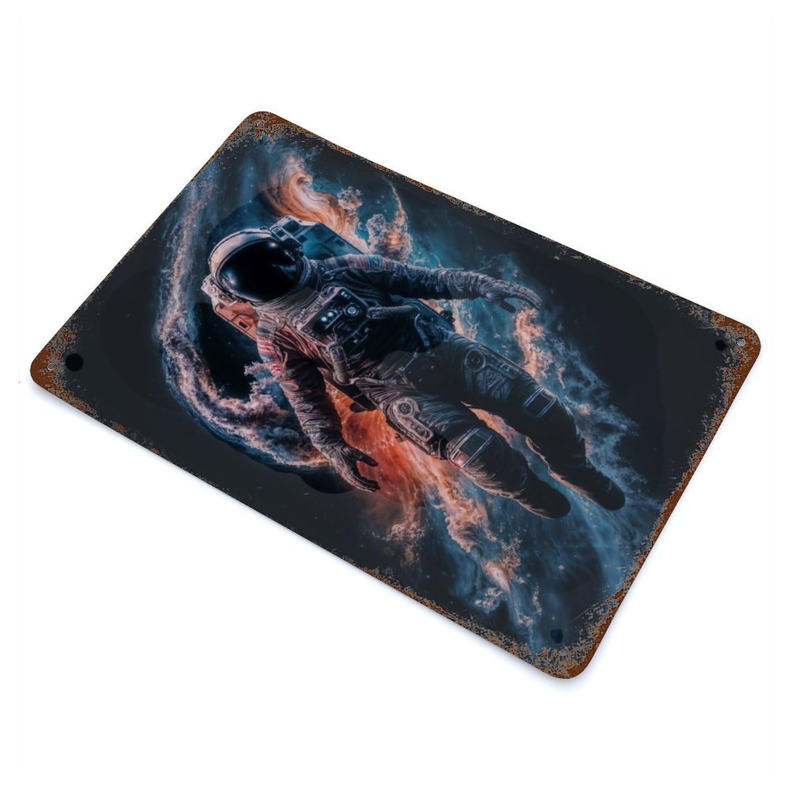 Stellar Voyager 11.8"x7.9" Retro Metal Sign, Industrial Home Decor for Office, Studio And Wall Decor