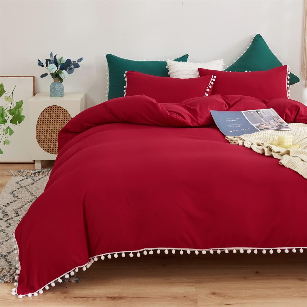IHOUSTRIY Christmas Duvet Cover Full Size,100 Washed