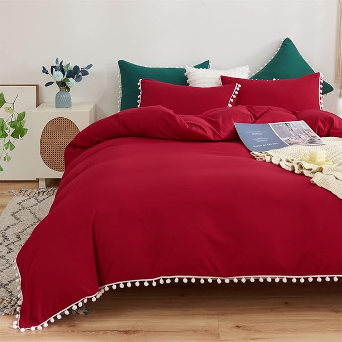 IHOUSTRIY Christmas Duvet Cover Full Size,100 Washed