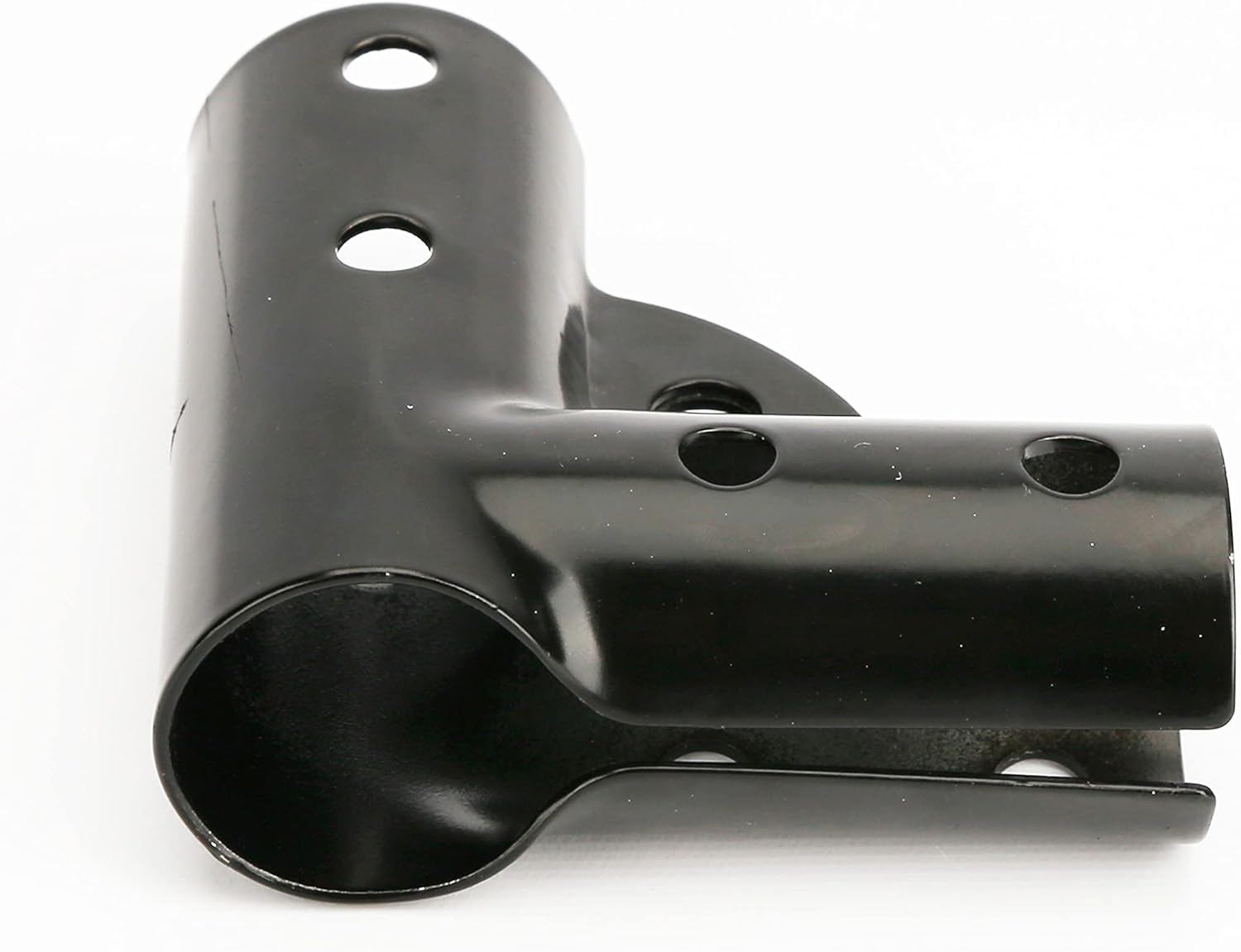 Plum Fittings 1 3/8" x 1 3/8" Black Chain Link Fence Top Gate Corner | Pressed Steel Top Gate Corner | Top Gate Elbow | Pack of 4