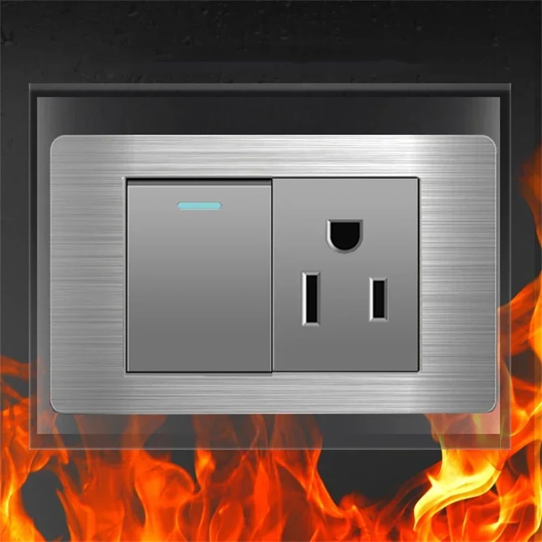 Prise Universelle Standard De Prise De Courant De Mur Avec La Prise 2Way D'acier Inoxydable D'usb 2USB 2 US