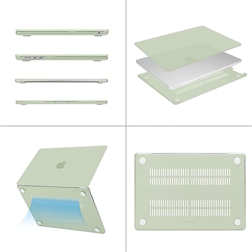 Miniatura 116 de MOSISO Funda compatible con MacBook Air de 15 pulgadas M4 M3 M2 2025 2024 2023 versión A3241 A3114 A2941 con Touch ID, funda rígida de plástico