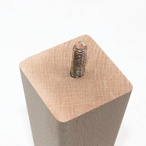 Miniatura 4 de WEICHUAN Tapered Solid Beech Wood Furniture Legs for Sofa Couch Chair Ottoman Loveseat Table Cabinet Legs Furniture Feet Replacement(4.5" Straight