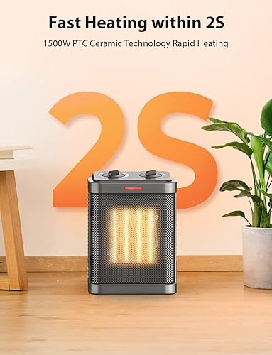 Miniatura 3 de Calentador de espacio calentador de espacio pequeño para uso en interiores calentador de espacio de cerámica PTC de 1500 W900 W con termostato 3