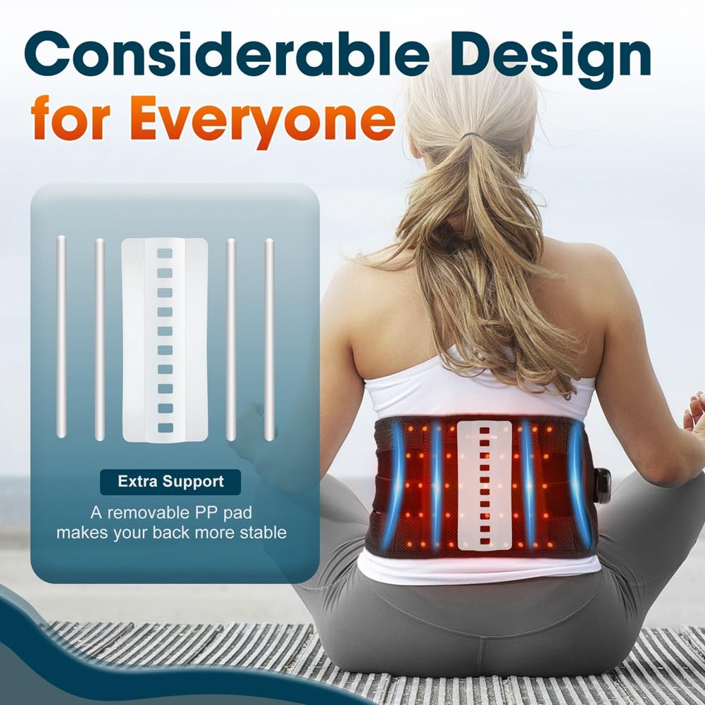 Cinturón de Soporte para la Cintura con Terapia de Temporizada y Masaje Vibratorio para Aliviar el Dolor de Espalda.