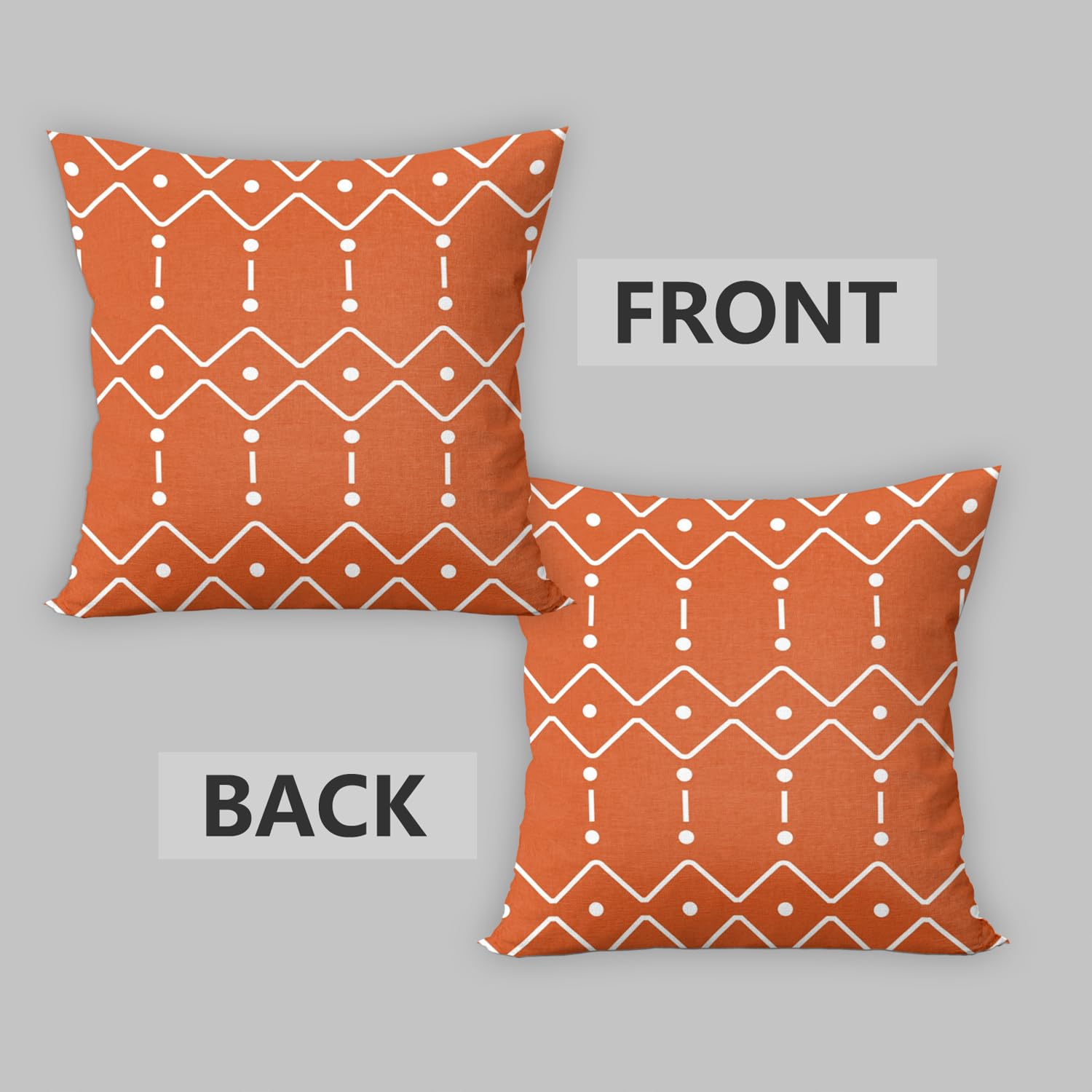 ggaimwf Geometric Pillow Cases 2 Pack Geometric Pattern Burnt Orange Cushion Covers Abstract Pillow Covers Modern Cushions Covers for Sofa Living Room Home Decor Square Cushions 50x50cm - Image 4