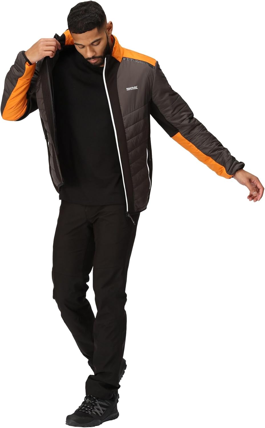 Regatta Mens Halton VII Contrast Panel Baffled Padded Jacket (XXL) (Navy)