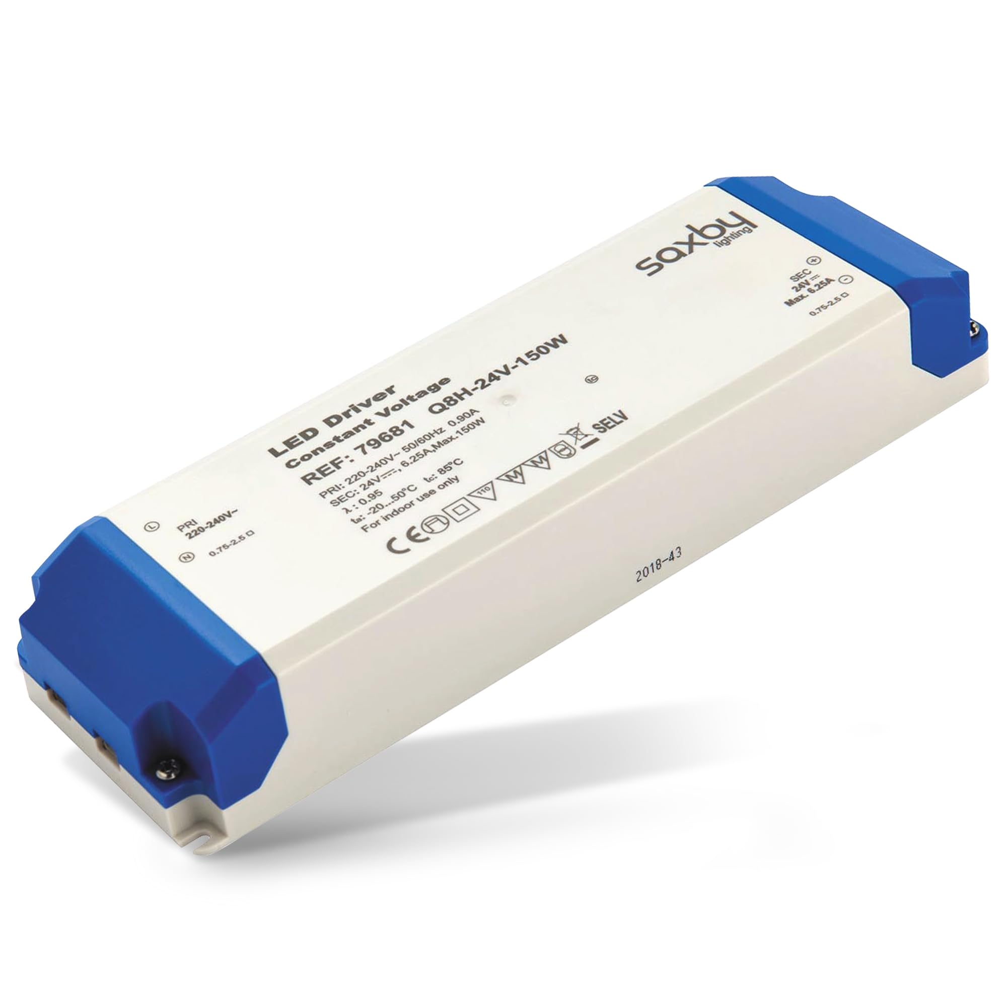 Constant Voltage LED Driver 150W 24V IP20 Rated for Indoor LED Lighting