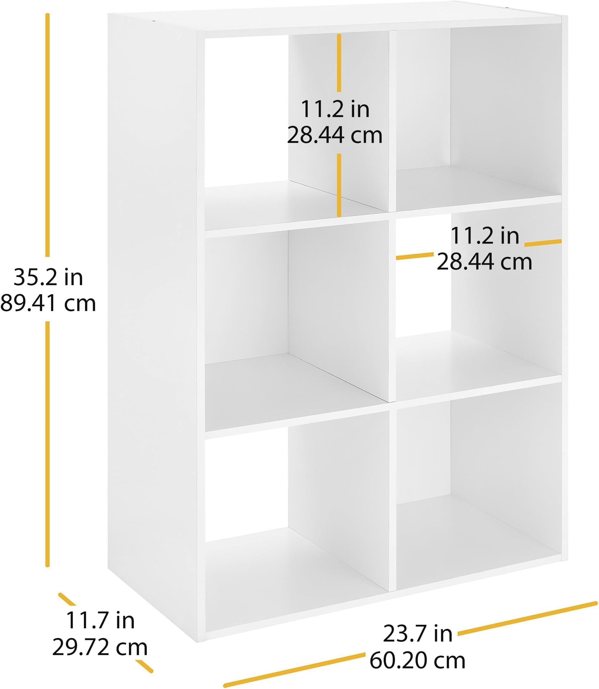 Whitmor Cube Organizer, Engineered Wood, White